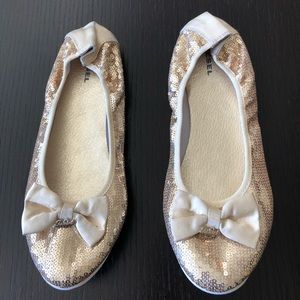 Diesel Gold Ballet Flats